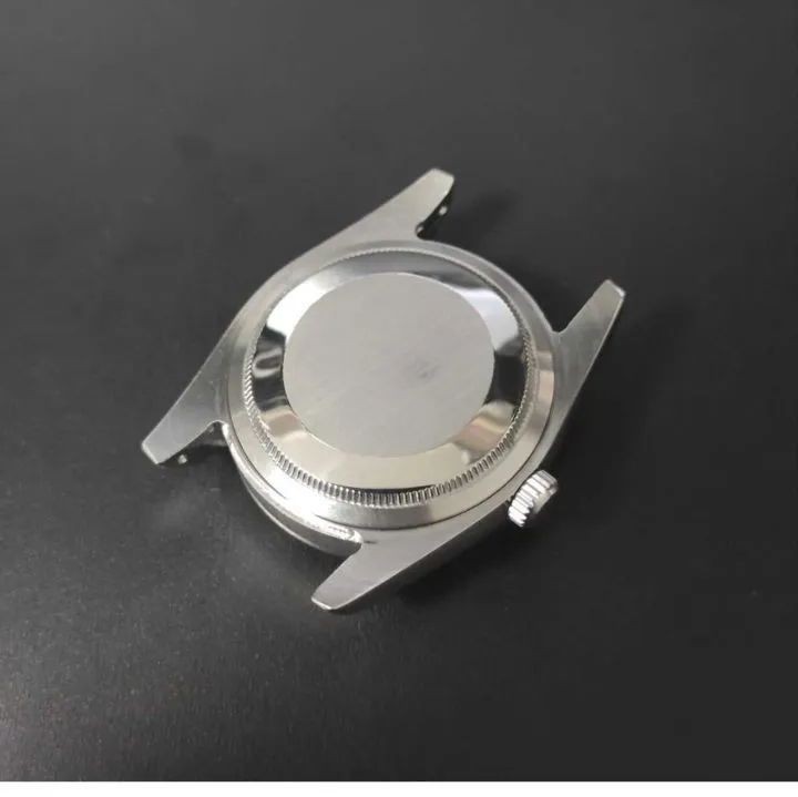 Wristwatch 36mm Case Bracelet Plain Bezel Date Lens Compatible Movements Seiko 7