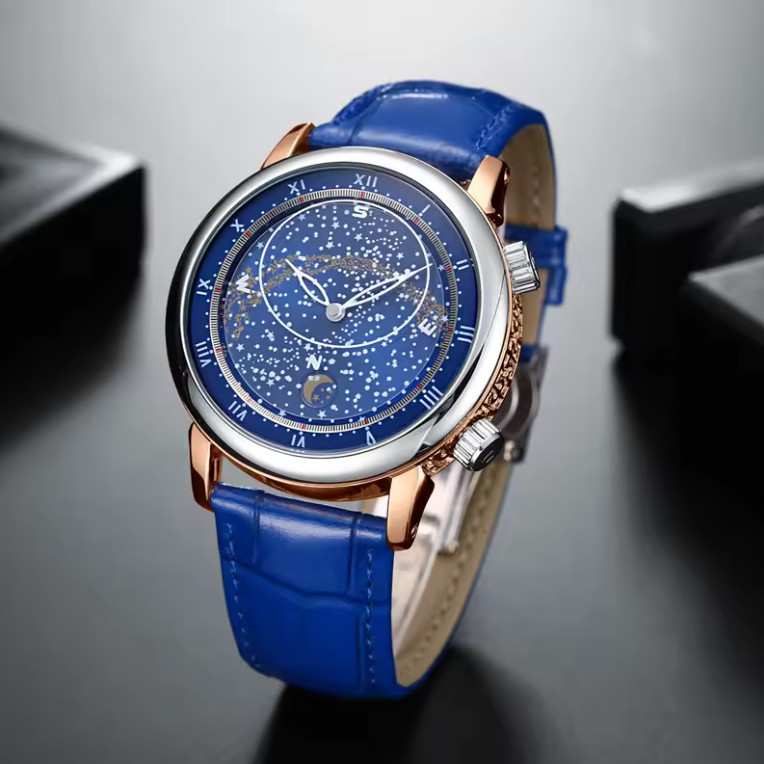 PAULAREIS Men’s Watches Automatic Mechanical Watch for Men Leather Strap Watch