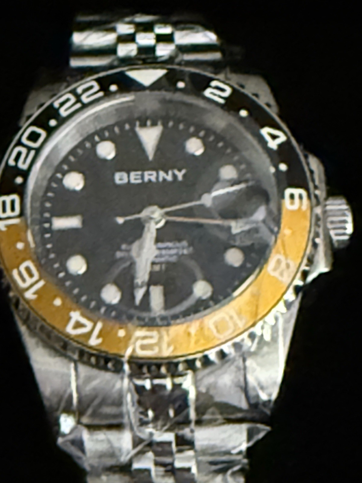BERNY Watch Automatic GMT Black Dial Men’s Watch 1