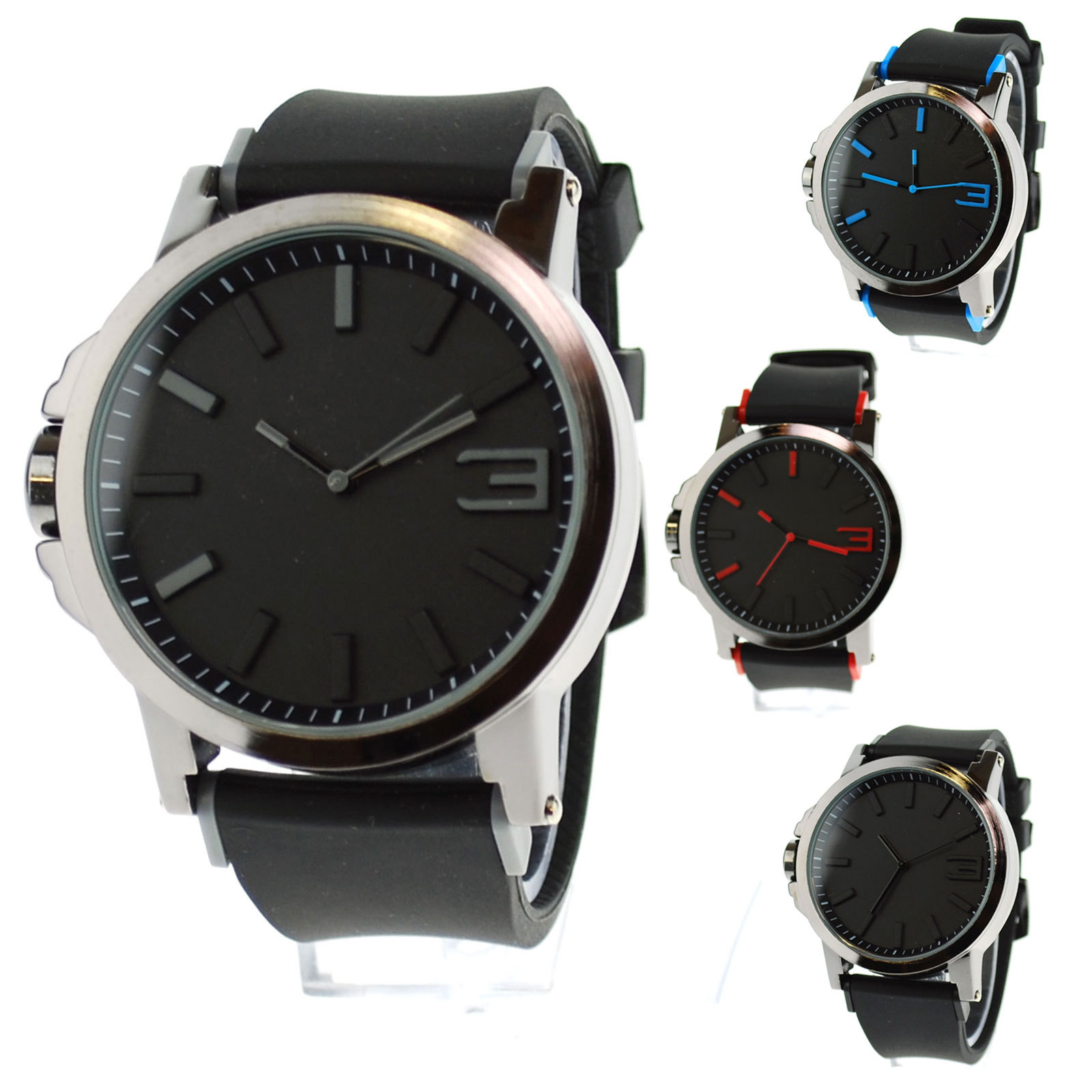 Mens Simple Modern Minimalist Design Analog Qartz Round Fashion Wrist Watch