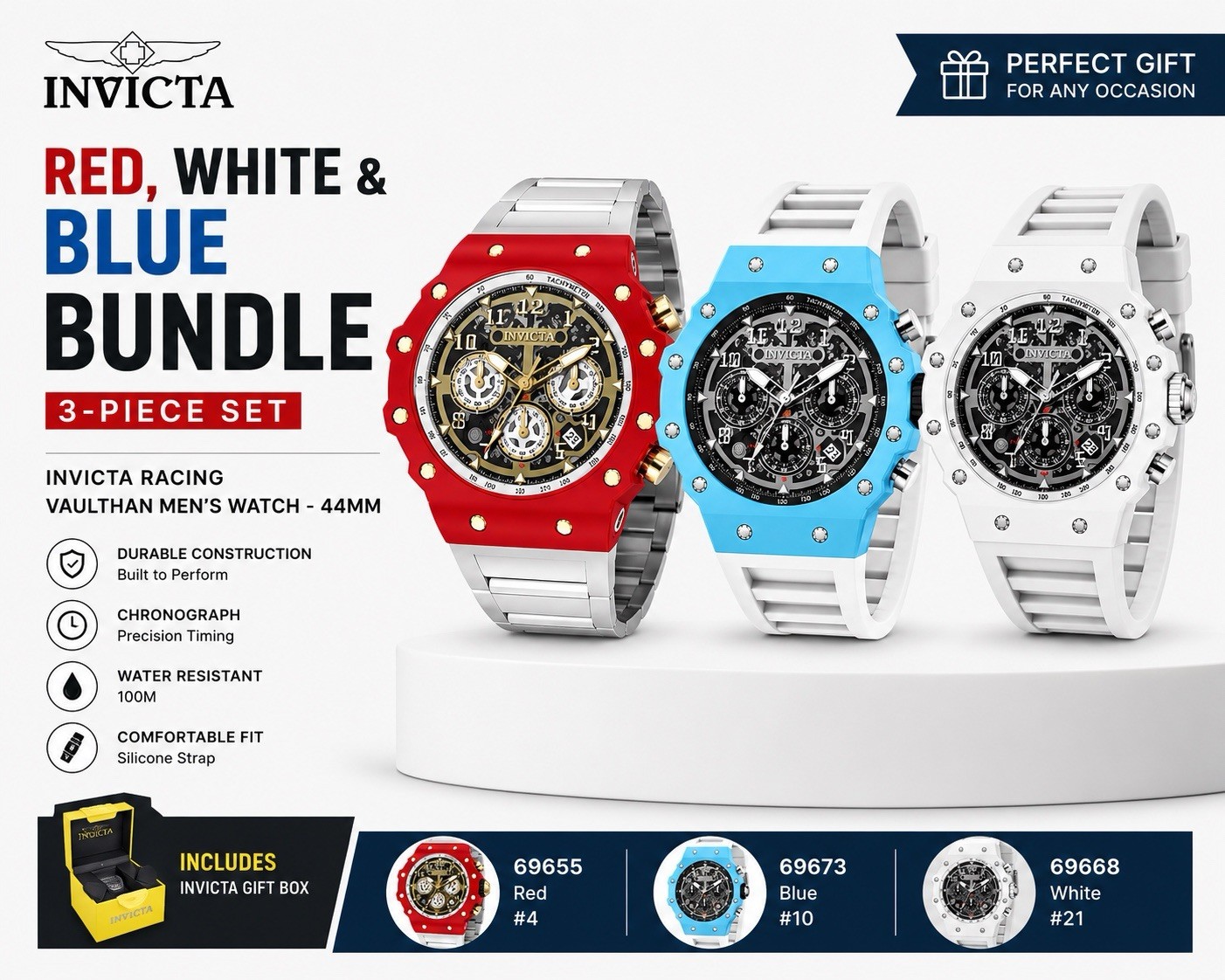 Invicta 3 Watch Bundle.