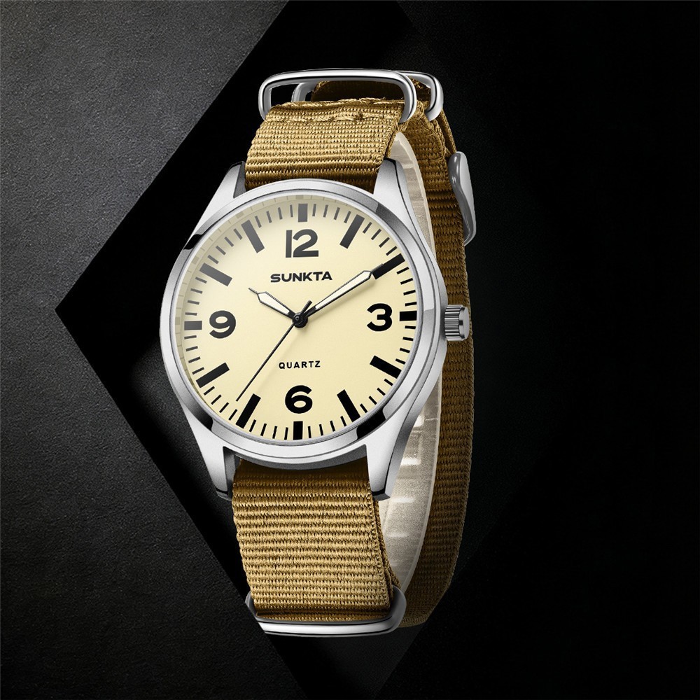 LIGE SUNKTA Men Analog Watch Nylon Strap Wristwatch Boy Girl Outdoor Sport Watch