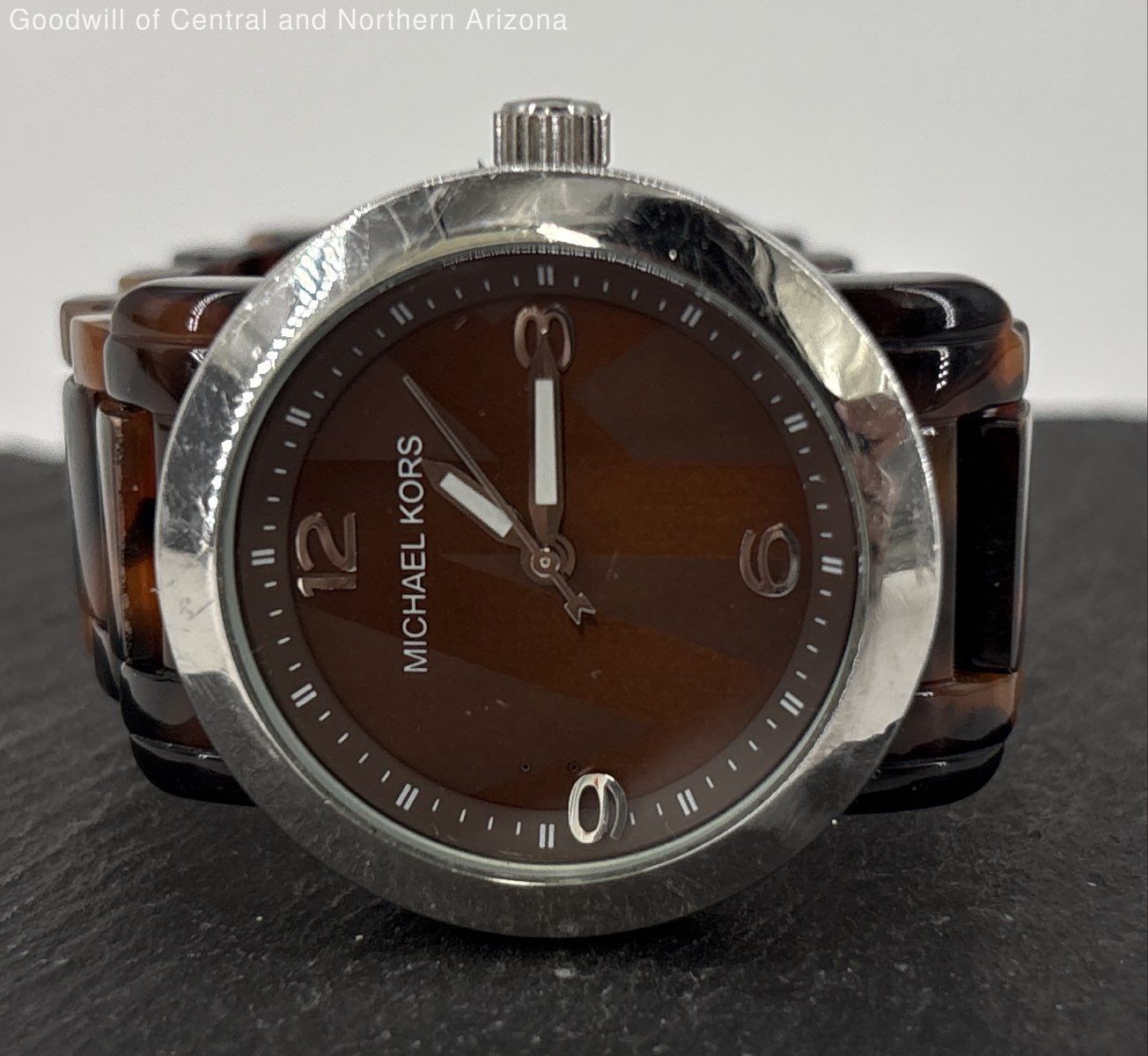 Michael Kors MK-4232 Silver Tone/Tortoise Acrylic Watch