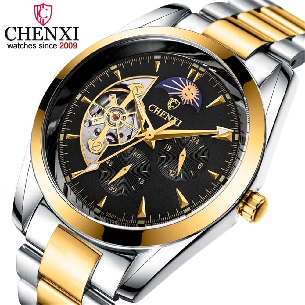 CHENXI Mechanical Automatic Watch Full Steel Watch for Business Male Wristwatch