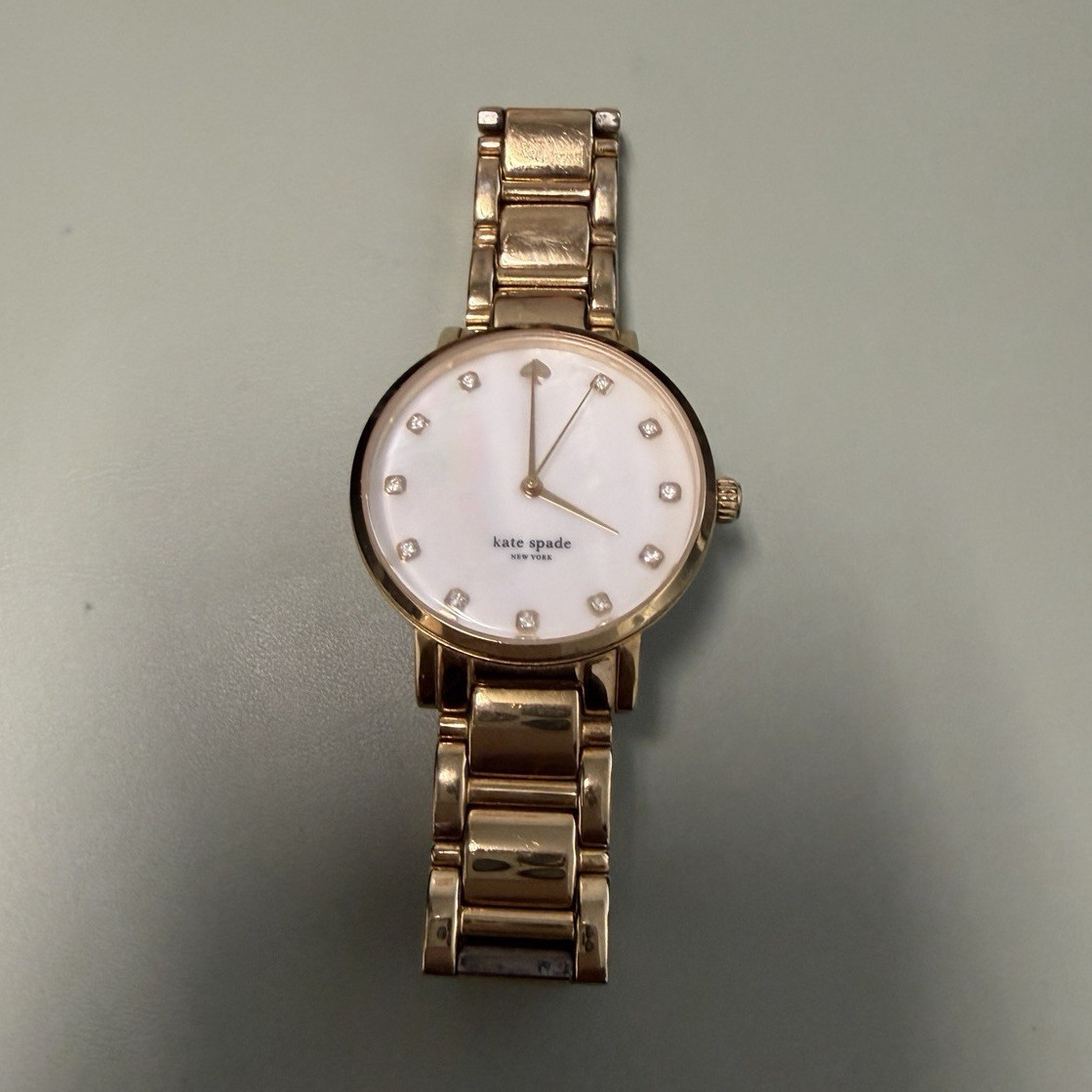 Kate Spade Live Colorfully Women’s Gold Bracelet Watch White Dial Diamond Quartz