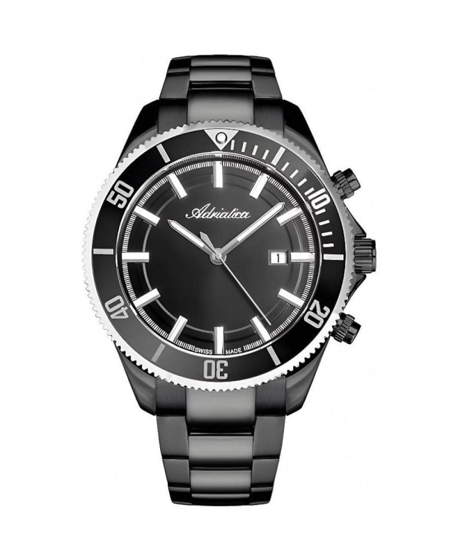 ADRIATICA Men Quartz Casual Watch Classic Dress Black Dial Waterproof Swiss
