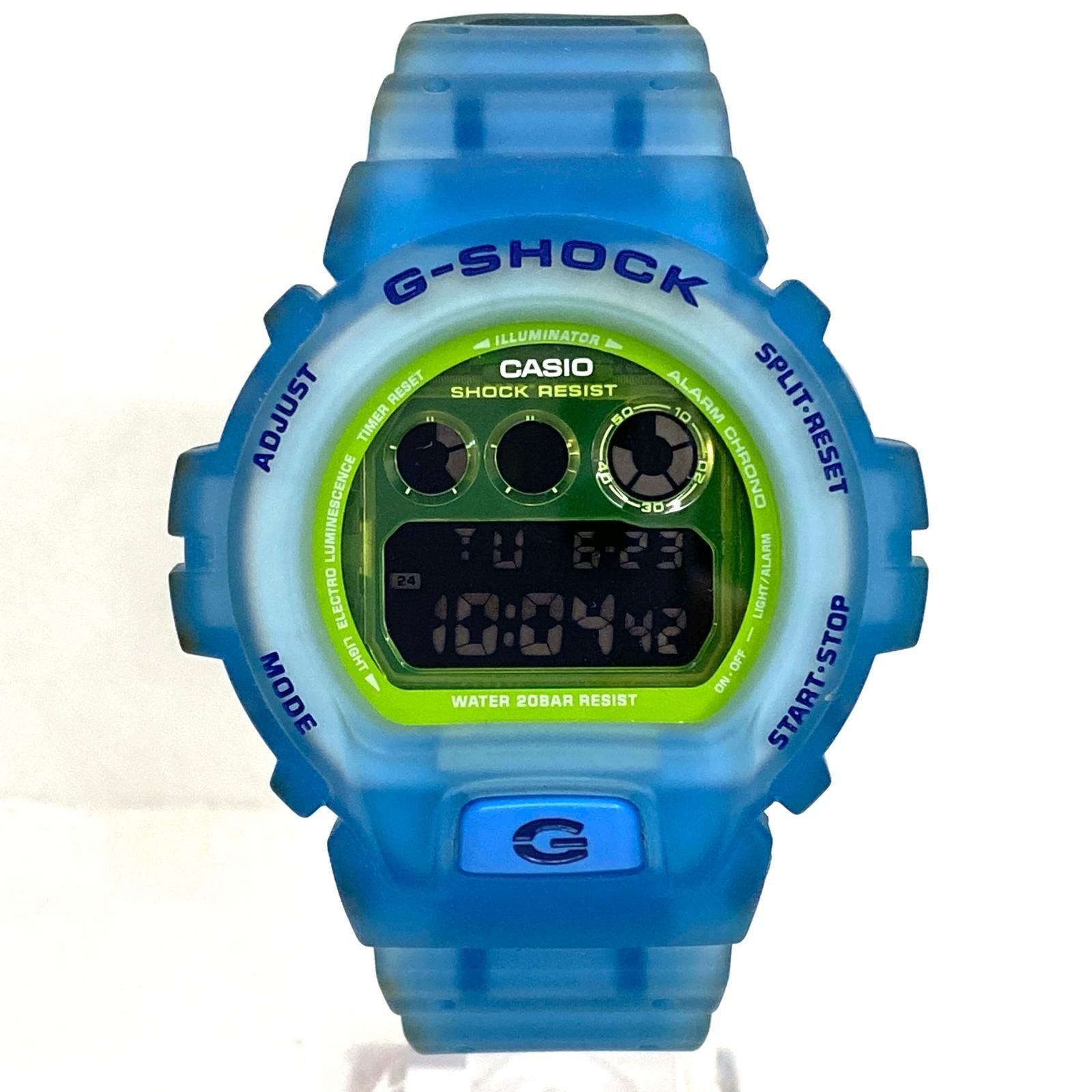 CASIO G-SHOCK DW-6900LS-2JF Light Blue Skelton DIgital Watch Used Japan