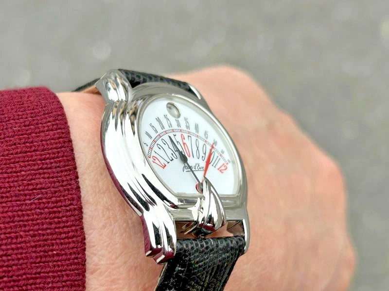 Jean d’Eve Sectora Automatic 655451BESAA Retrograde Silver Dial Swiss Watch Card