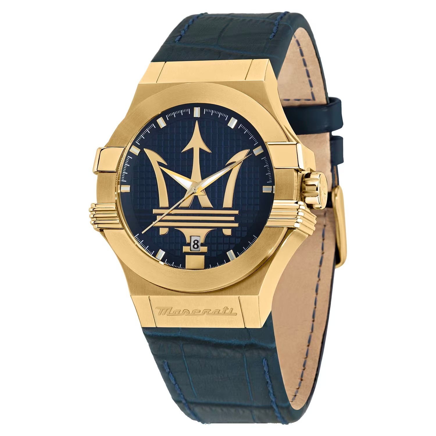 Maserati Power R8851108035 Blue Gold Leather Men’s Watch