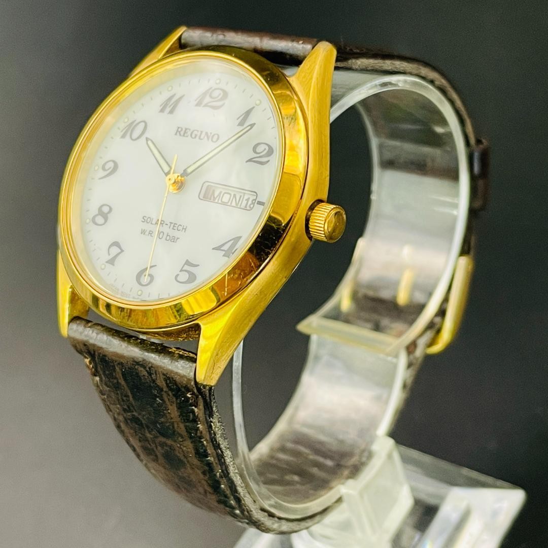 CITIZEN REGUNO E101 Solar-Tech Men’s Watch Day-Date Gold Color