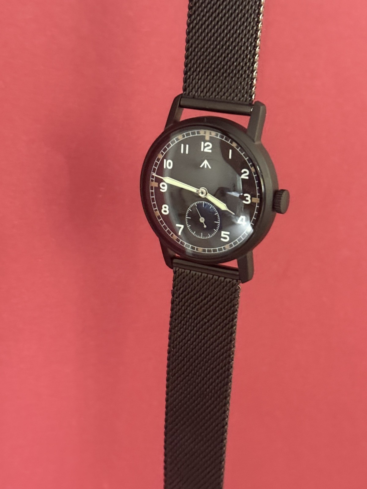 Pobeda Pilot Soviet Mechanical Black Dial Vintage Watch Zim 1990s Russian Men’s