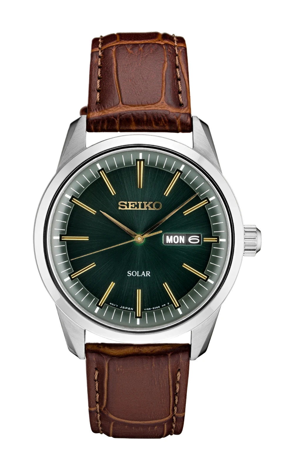Seiko Essentials Solar Dark Green Men’s Watch – SNE529