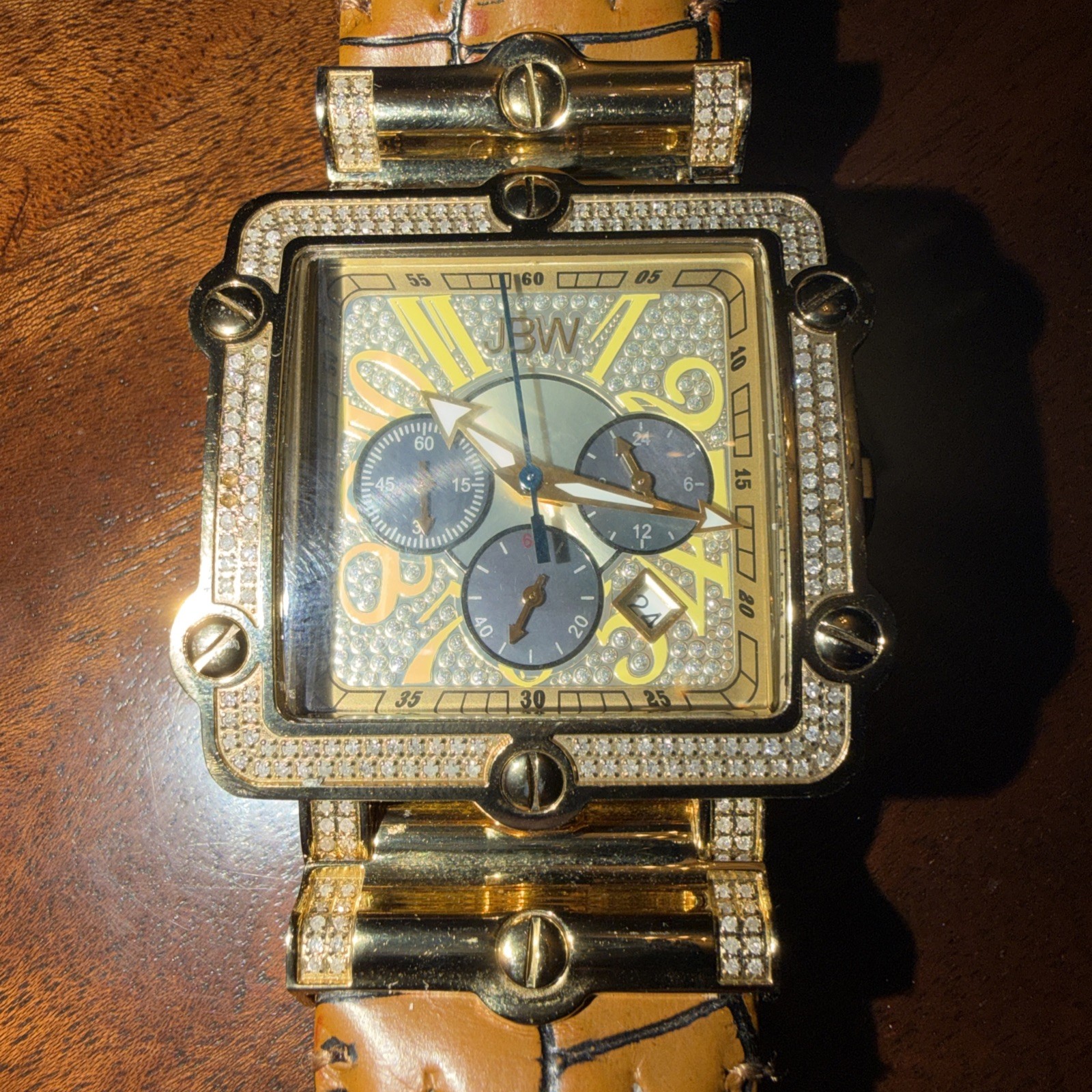 JBW Phantom Brown/Gold Men’s Watch – JB-6215-238-A