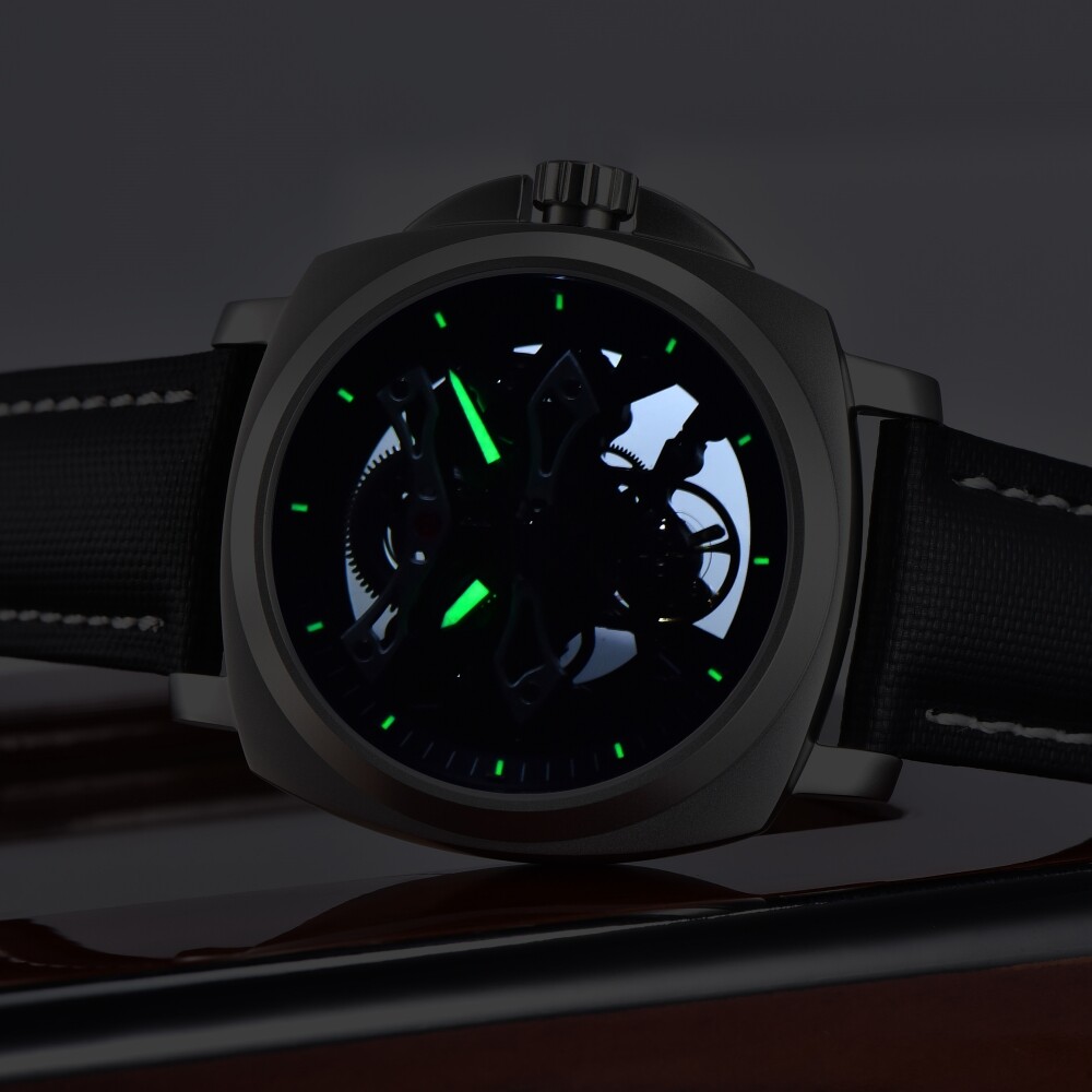 Men’s Automatic Mechanical Watch 100M Waterproof Sapphire Glass Luminous Hollow
