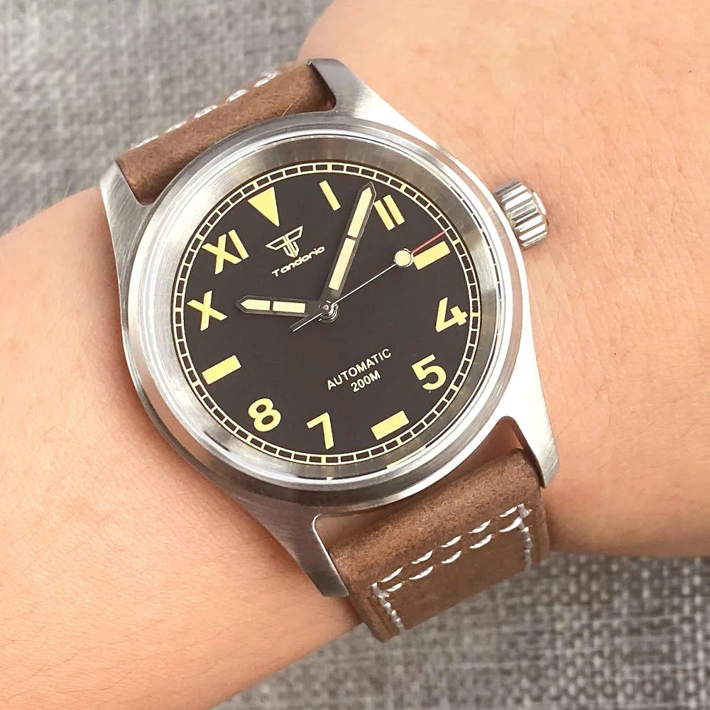 Tandorio 36mm Automatic Diver Men Watch California Dial For Japan NH35/Miyota