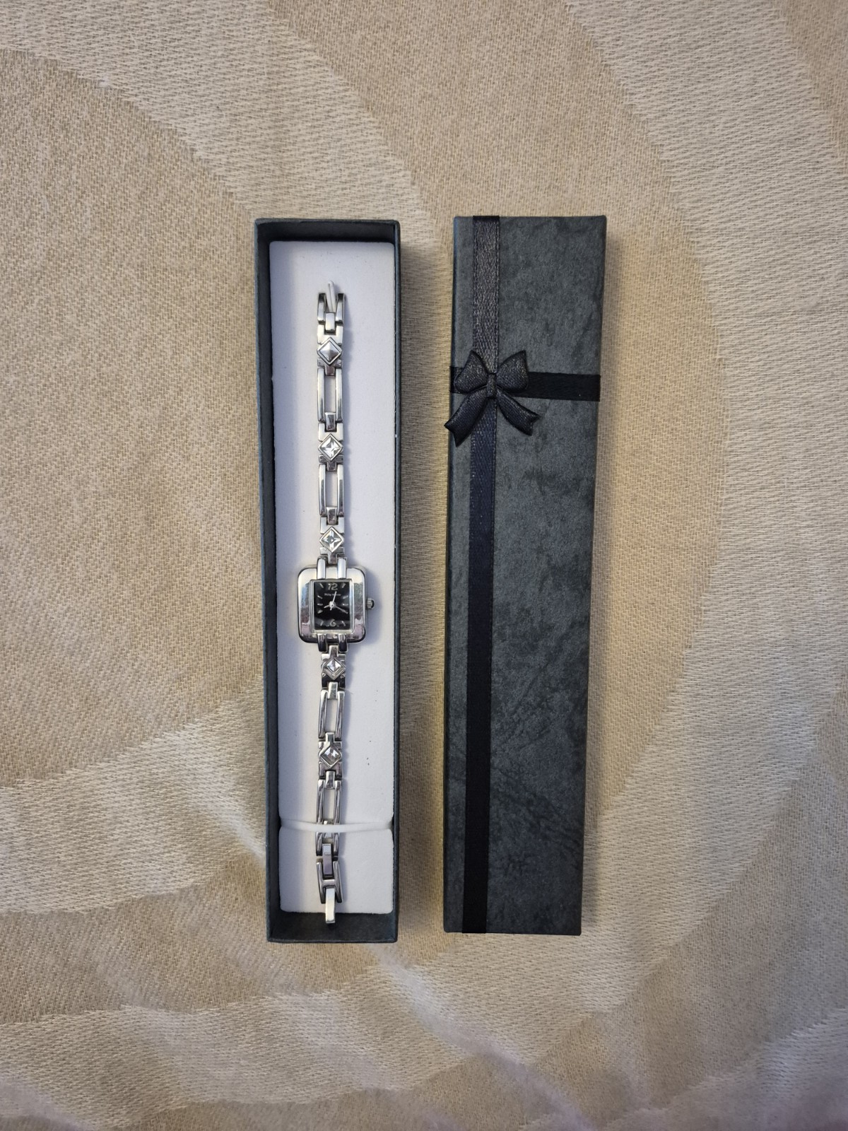 Vintage Philip Mercier Ladies Silver Cocktail bracelet Watch VGC working New Bat