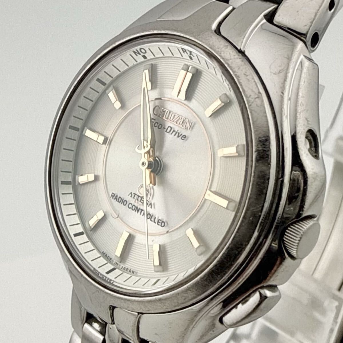 CITIZEN Attesa H330-T007635 Eco-Drive Radio Solar Watch As-Is