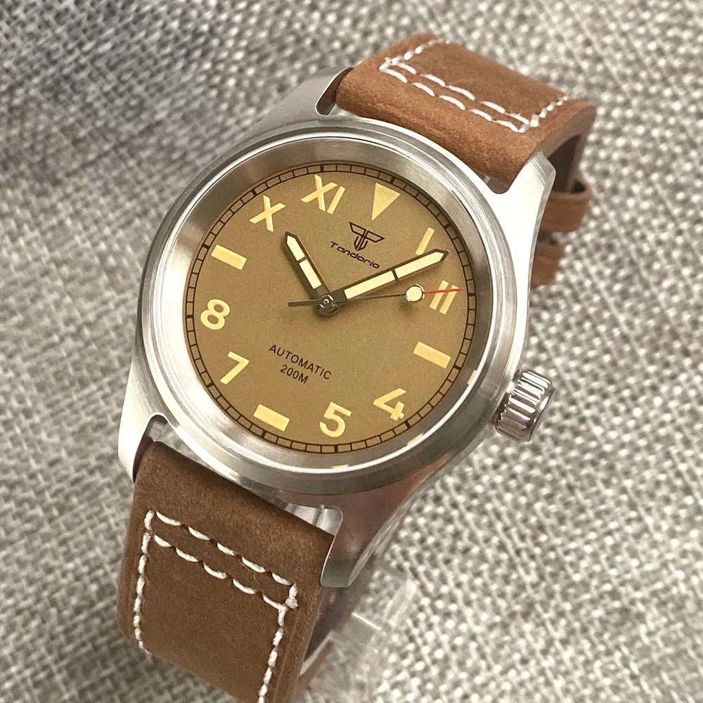 Tandorio 36mm Automatic Diver Men Watch California Dial For Japan NH35/Miyota
