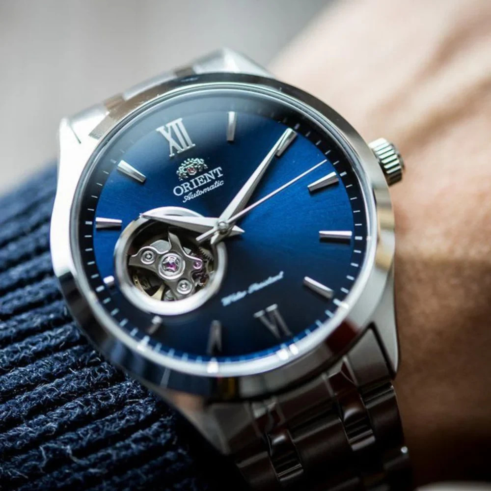 Orient Contemporary Men’s Automatic Watch TAG03001D0 Open Heart Blue Dial 50M