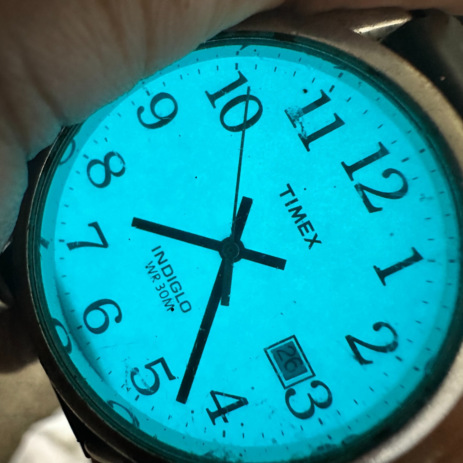 Timex Easy Reader Watch Men Silver Tone MISSING CROWN TOP Working 9.5″