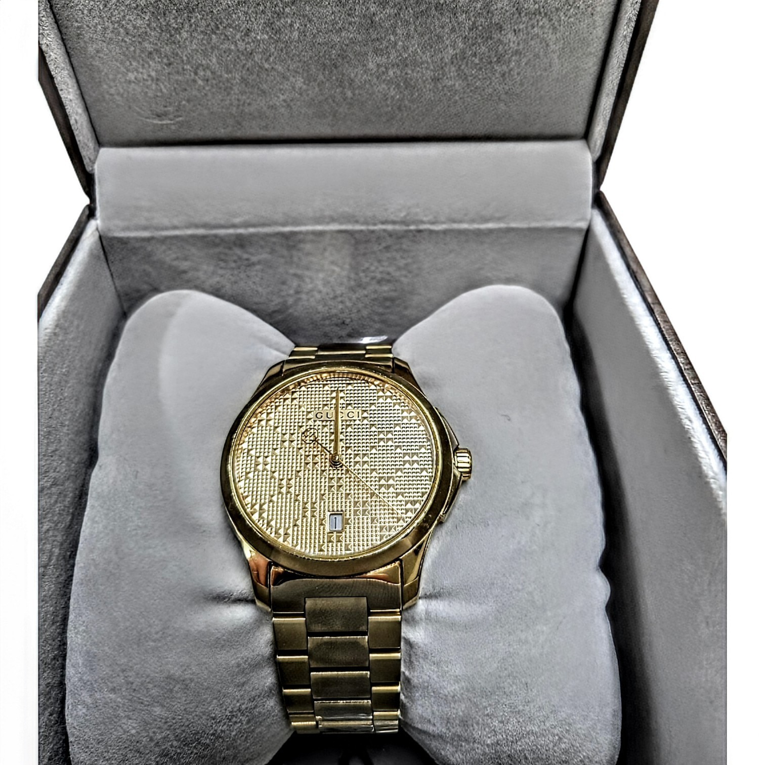 Gucci G-Timeless YA126461A Men’s Quartz Gold Dial Watch