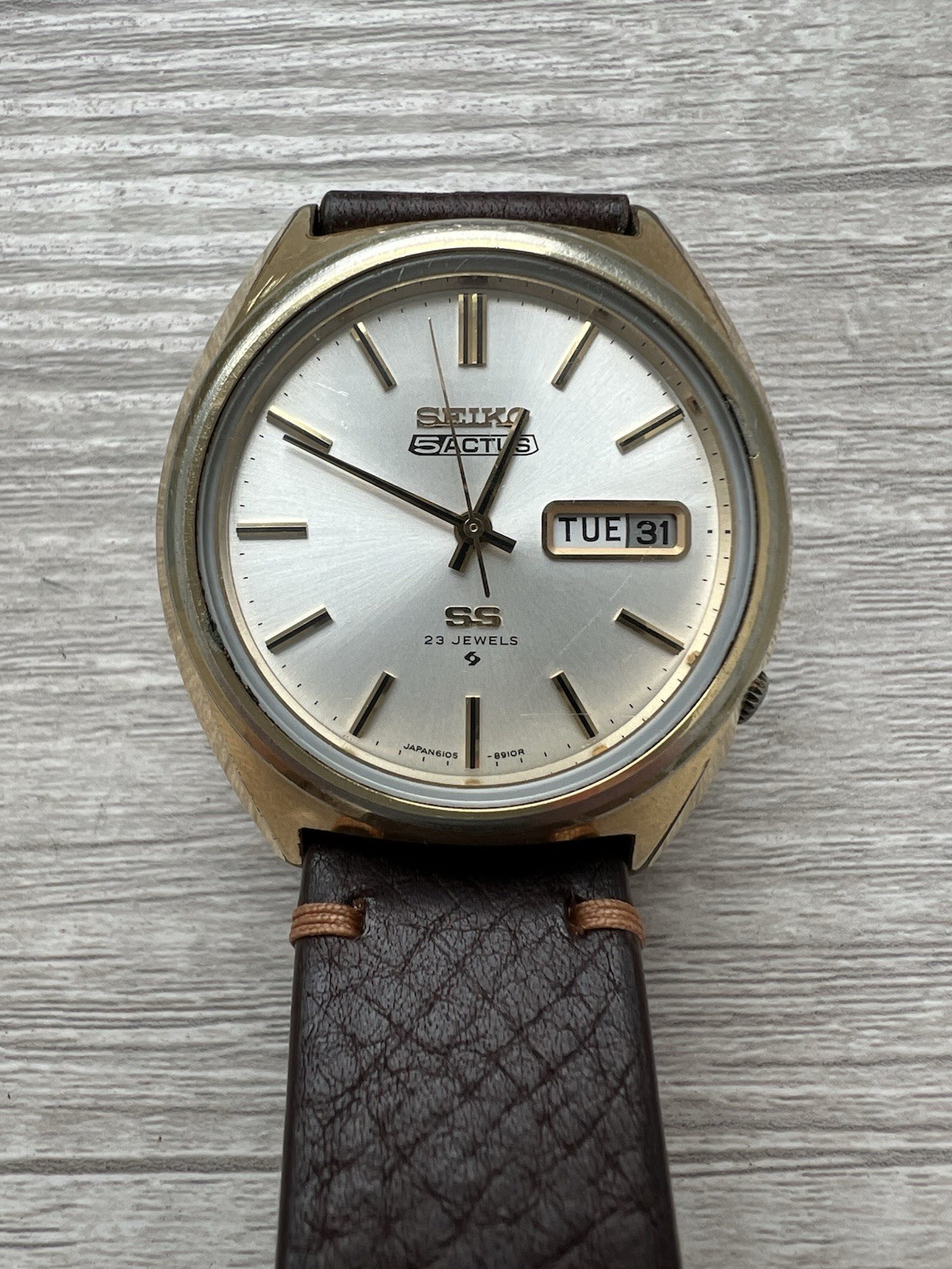 Vintage 1975 Seiko 5 Actus SS 6106-8670 Automatic 23J Gold Plated – JDM Kanji