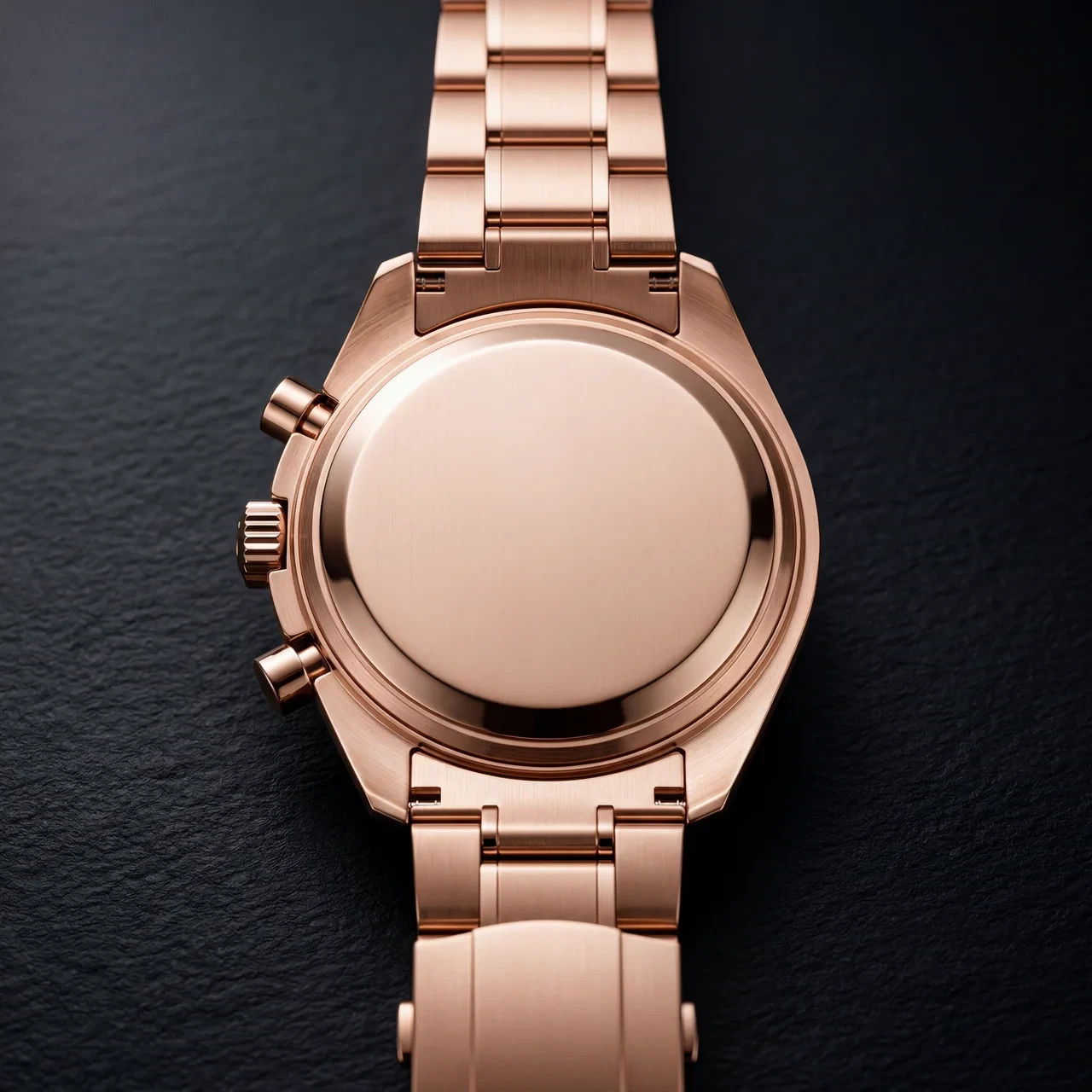 COSO Torvex Chronograph Black Dial Full Rose Gold Bracelet Black Bezel