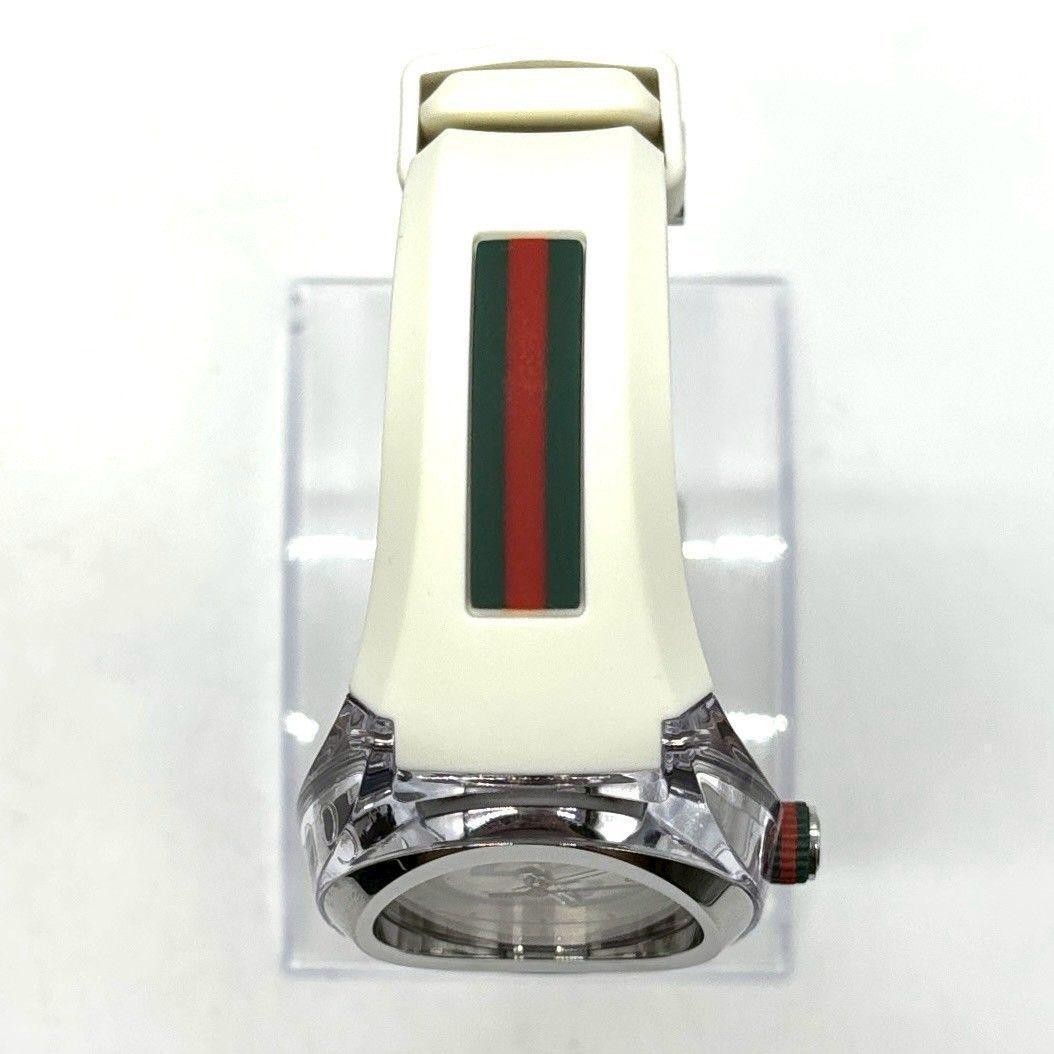 Gucci Interlocking Sherry Line Quartz Watch White Rubber Band From Japan