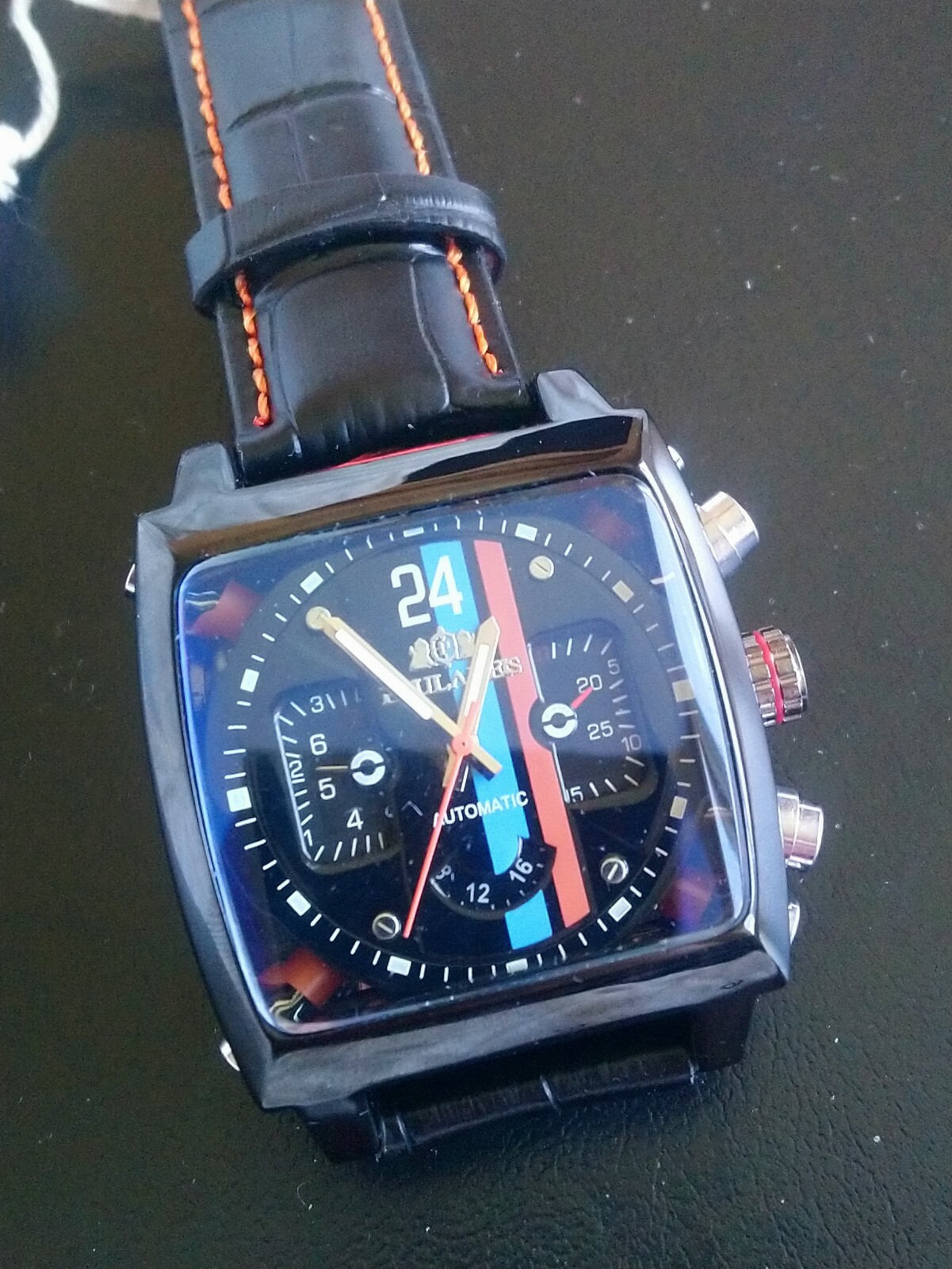 Mens Motorsport Le Mans race Steve McQueen Style Watch With tag lovely gift