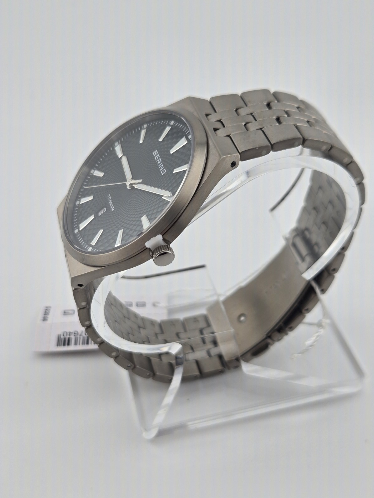 Bering Titanium Green Dial Men’s Quartz Watch, 41mm 16141-708