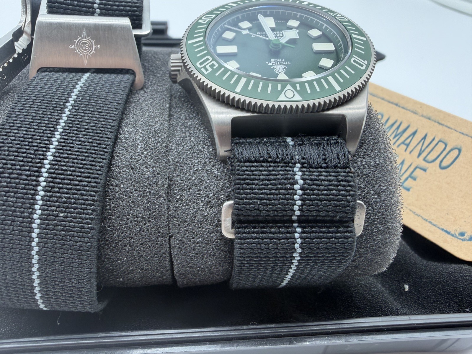 Tactical Frog Titanium NH35A Mechanical Watch Green Bezel Green Dial Fixed Lugs