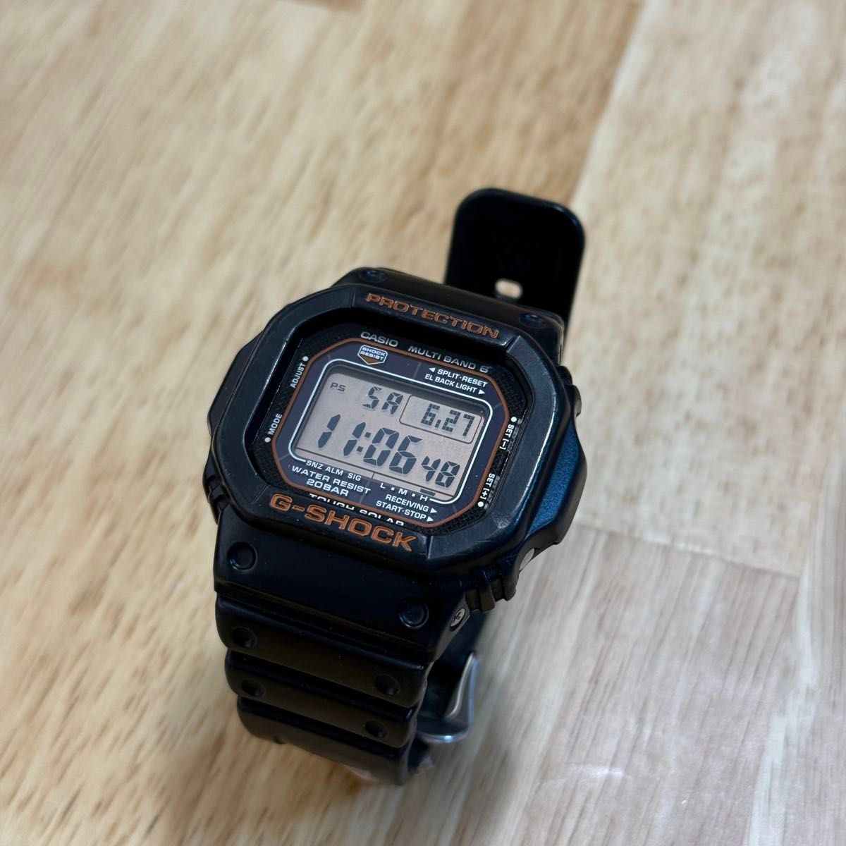 CASIO G-SHOCK GW-M5610R-1JF Black Solar Radio Watch Used Japan