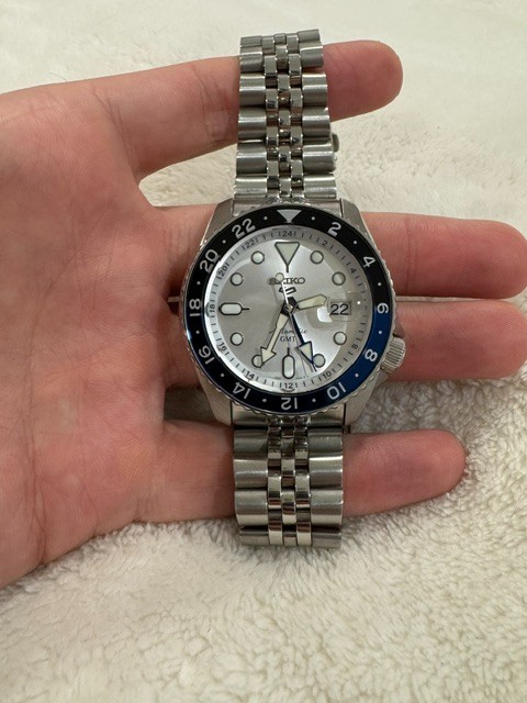 Seiko 5 Sports SSK033K1 GMT Automatic White Dial Watch *READ DESCRIPTION*