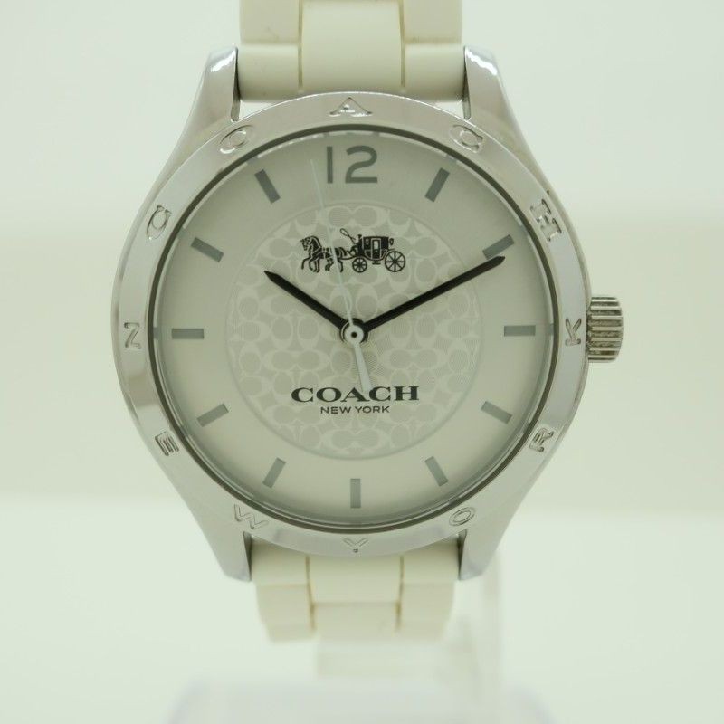 Battery Replacement and Cleaning Completed COACH Quartz Watch 14502525 Rubber Ba
