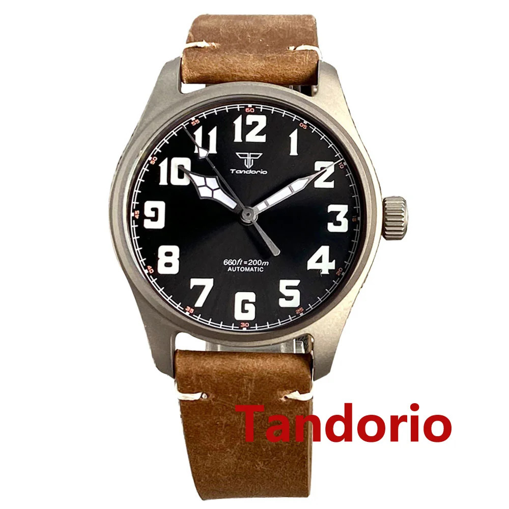 Tandorio 39mm Titanium Auto Mechanical Diving Men’s Watch For NH35/Miyota 8215