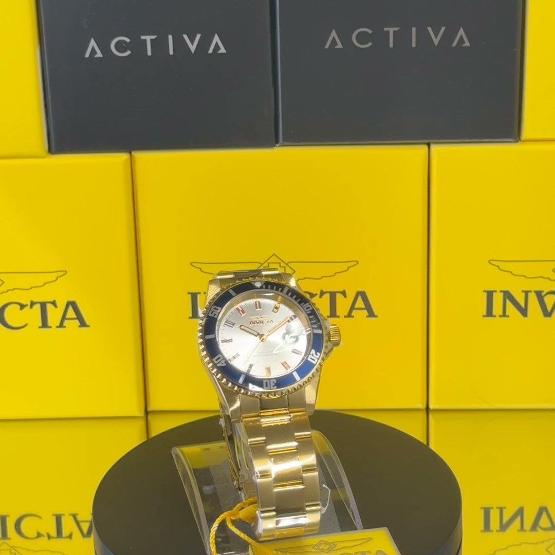 Invicta Pro Diver Men 40 mm Stainless Steel Gold Silver Dial Pc32 Watch – 40mm