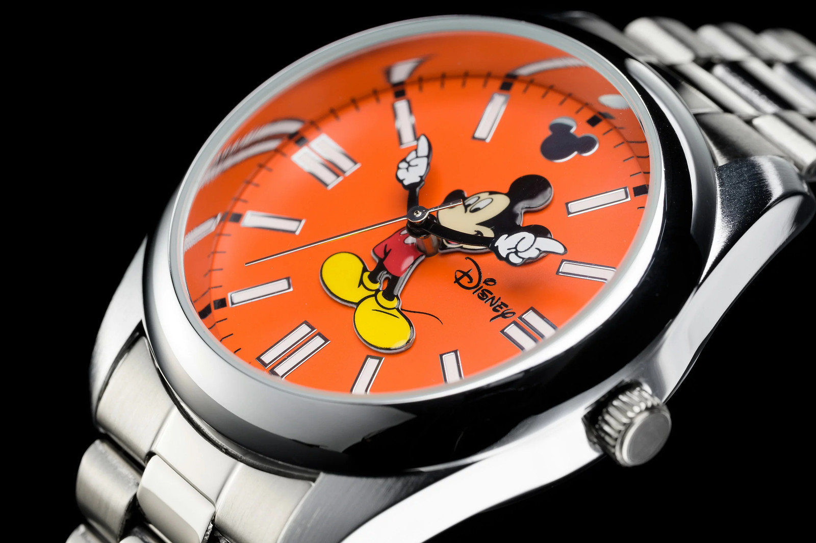 ANOTHER HEAVEN x Disney Mickey Mouse Oyster Perpetual Quartz Watch 41mmCoral red