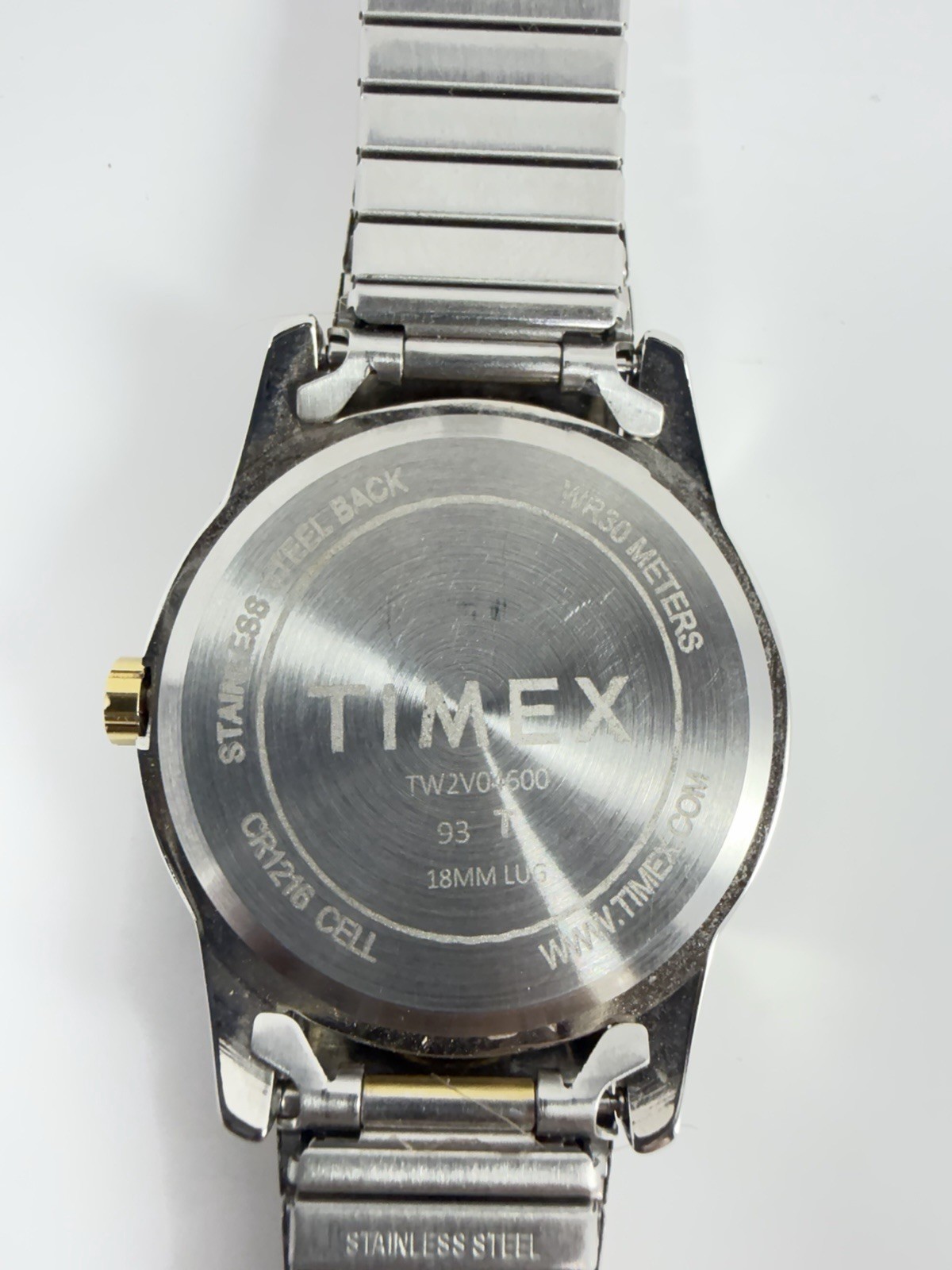 Timex Easy Reader Two-Tone Gold Stainless Expansion Watch TW2V04600 Indiglo