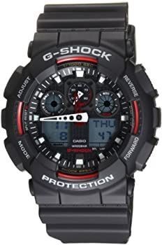 Used Very Good CASIO G SHOCK G Shock Wristwatch Men s GA 100 1A4DR Black x Red W