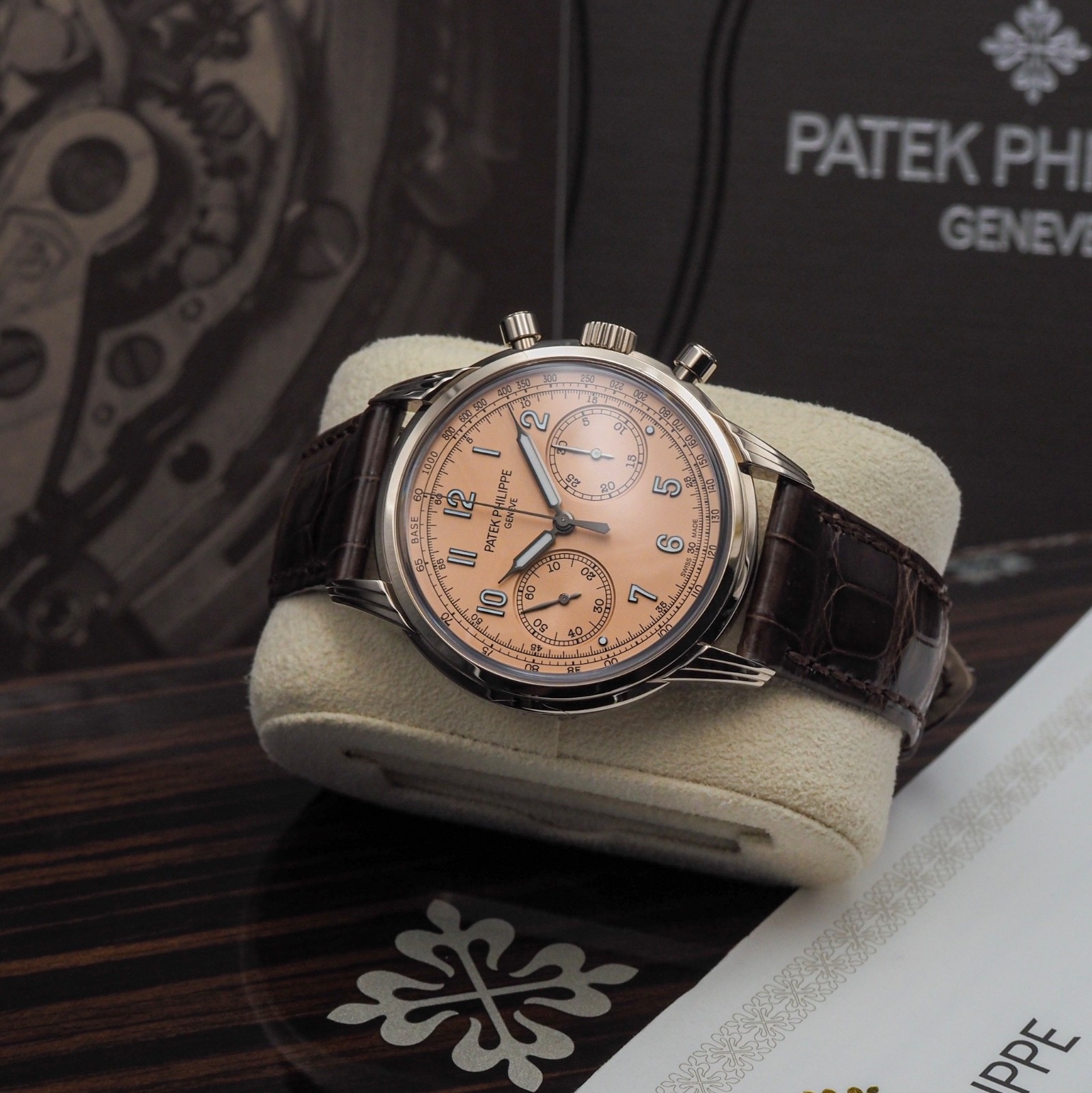 Patek Philippe Complications Chronograph White Gold 41mm Rose Dial 5172G-010