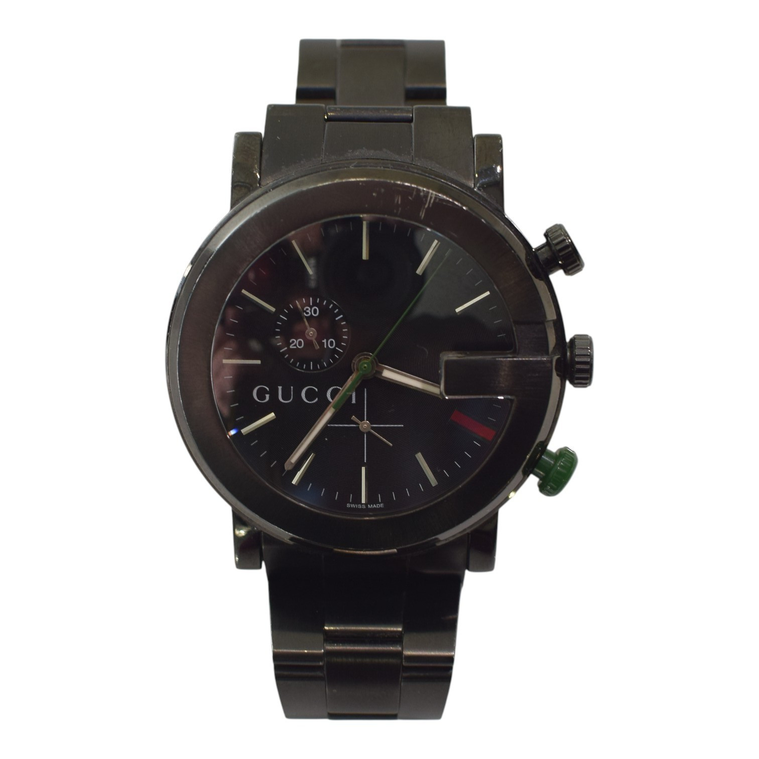 GUCCI 101 G-CHRONO 44MM S-Steel Black PVD Men’s Watch YA101331