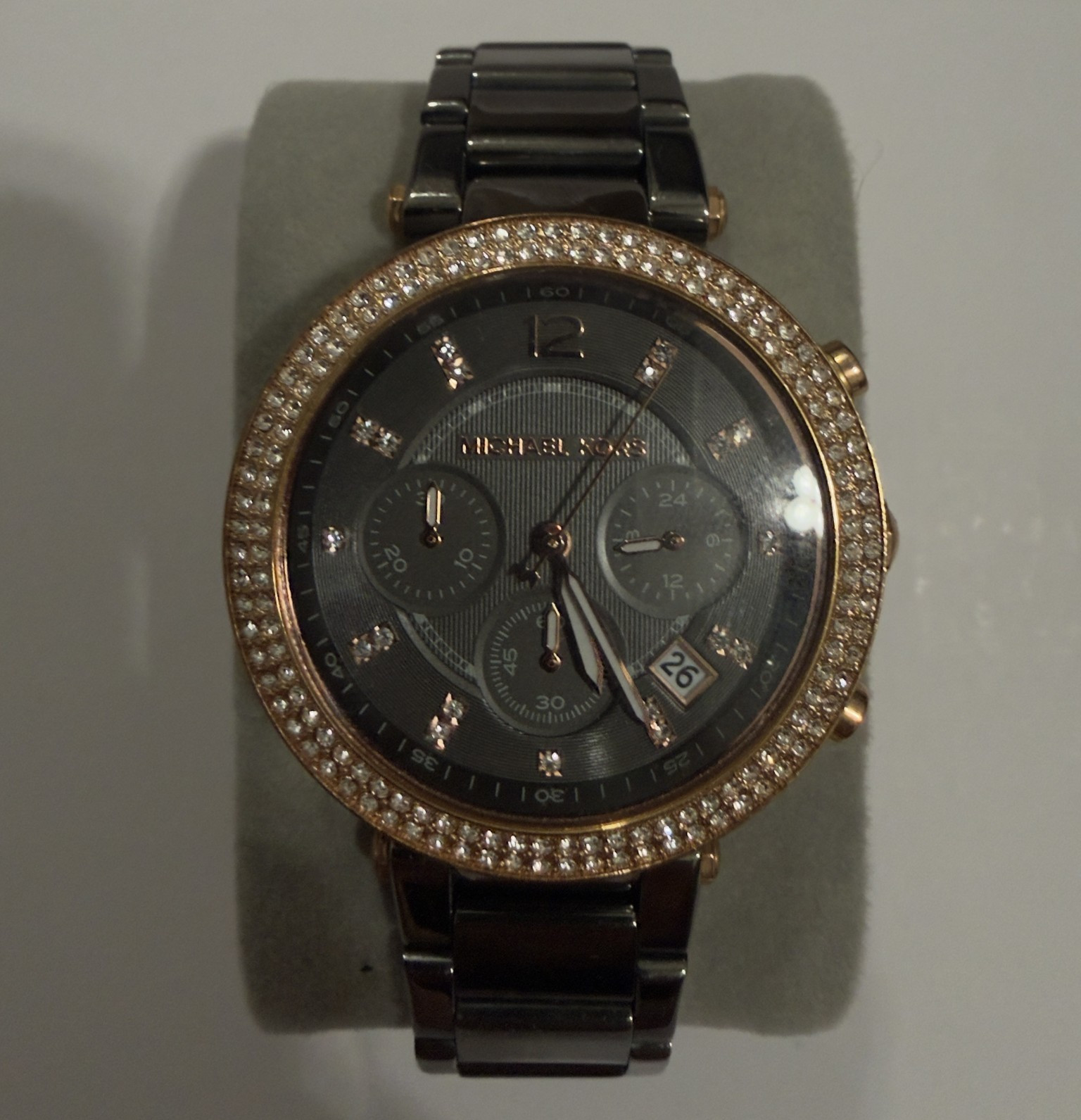 Michael Kors Women’s Quartz Chronograph Date Gray Dial Rose Gold 39mm Watch