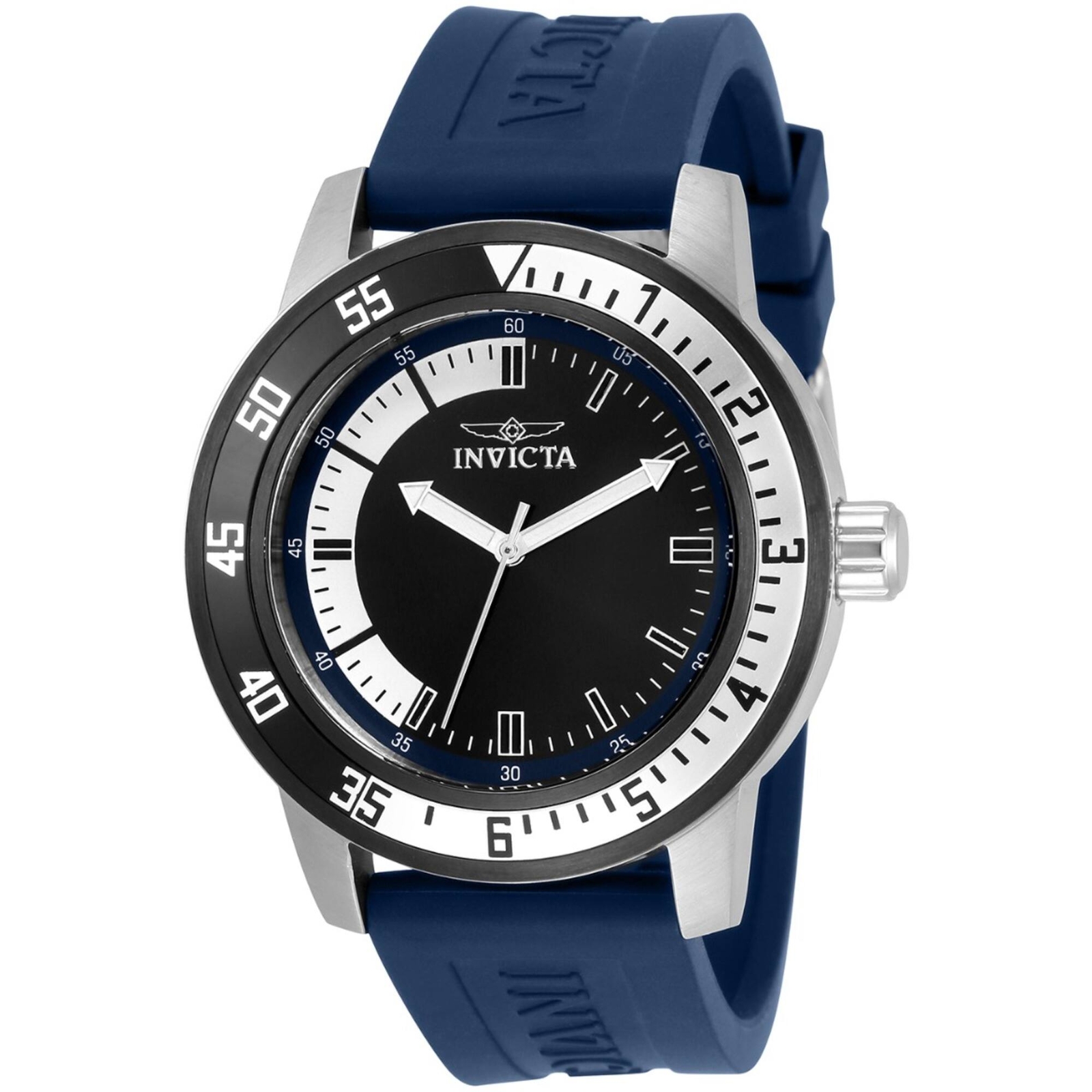 Invicta Men’s Watch Specialty White, Blue and Black Dial Silicone Strap 34013
