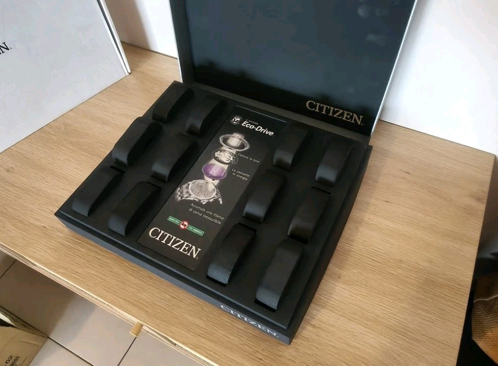 CITIZEN ECO-DRIVE PROMASTER MULTIPLE x12 WATCH BOX WATCH BOX DISPLAY HOLDER NOS!