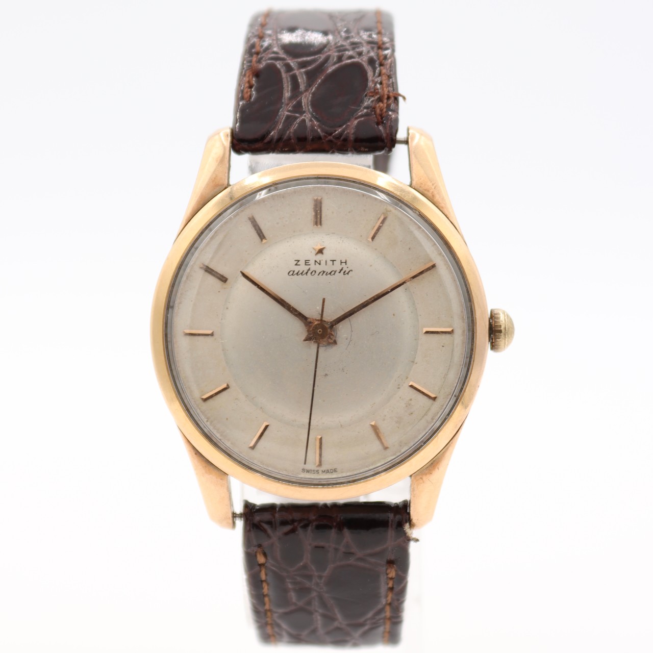 Vintage 36mm 1958 Zenith Men’s Bumper Automatic Wristwatch 133.8 Gold Capped