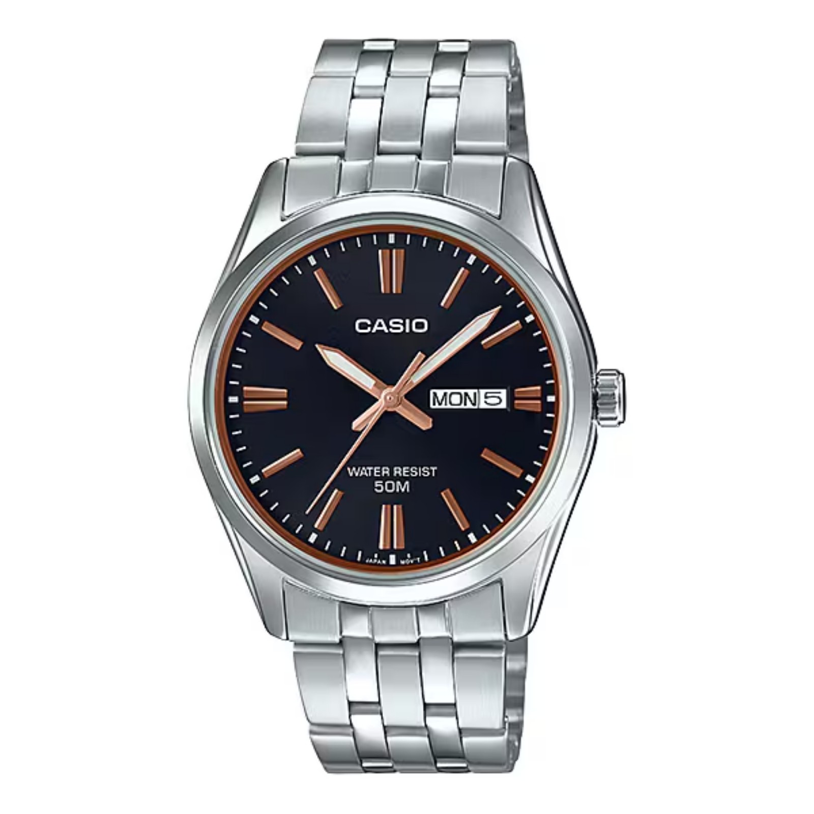 Casio Men’s Stainless Steel Analog Watch Black Dial – MTP-1335D-1A2V