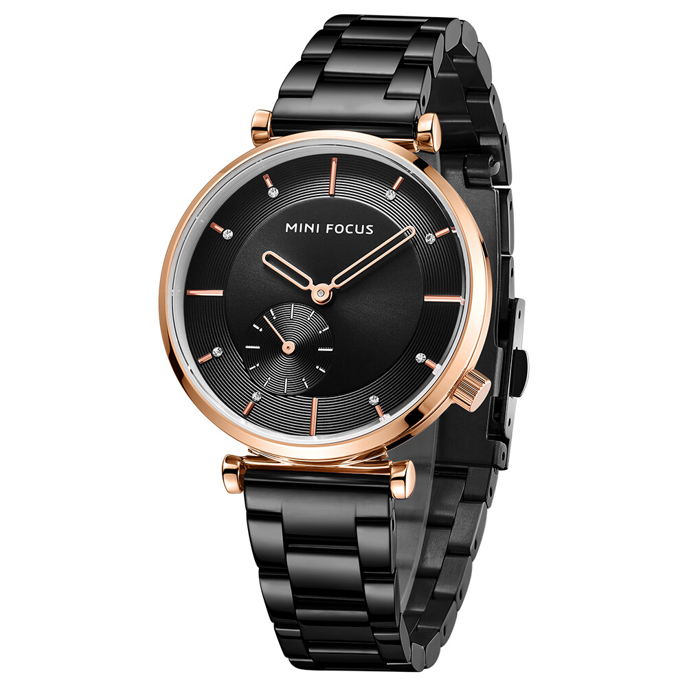MINI FOCUS Women Girls Luminous Waterproof Watch Ladies Analog Quartz Black 2024