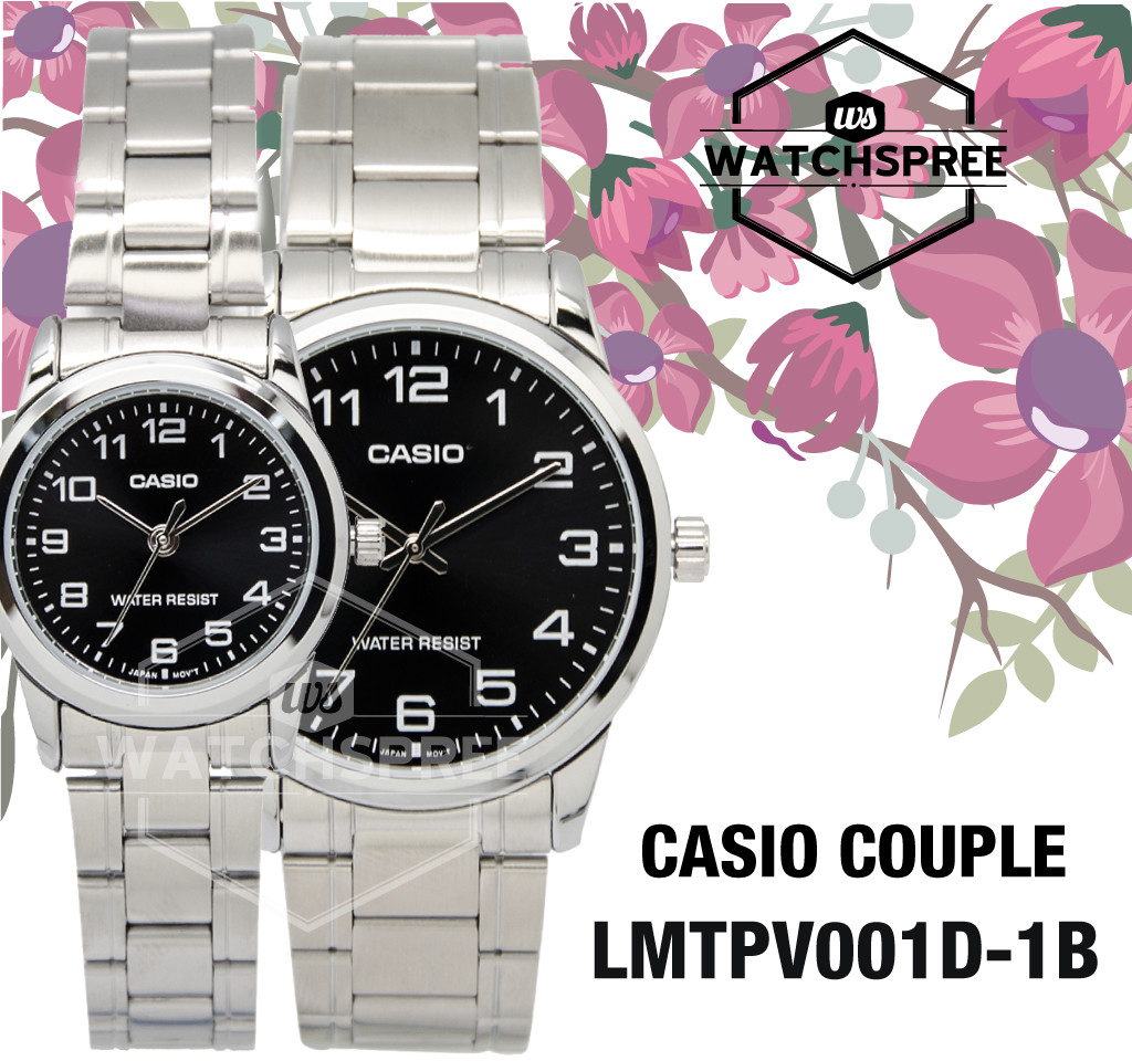 Casio Couple Watch LTPV001D-1B MTPV001D-1B