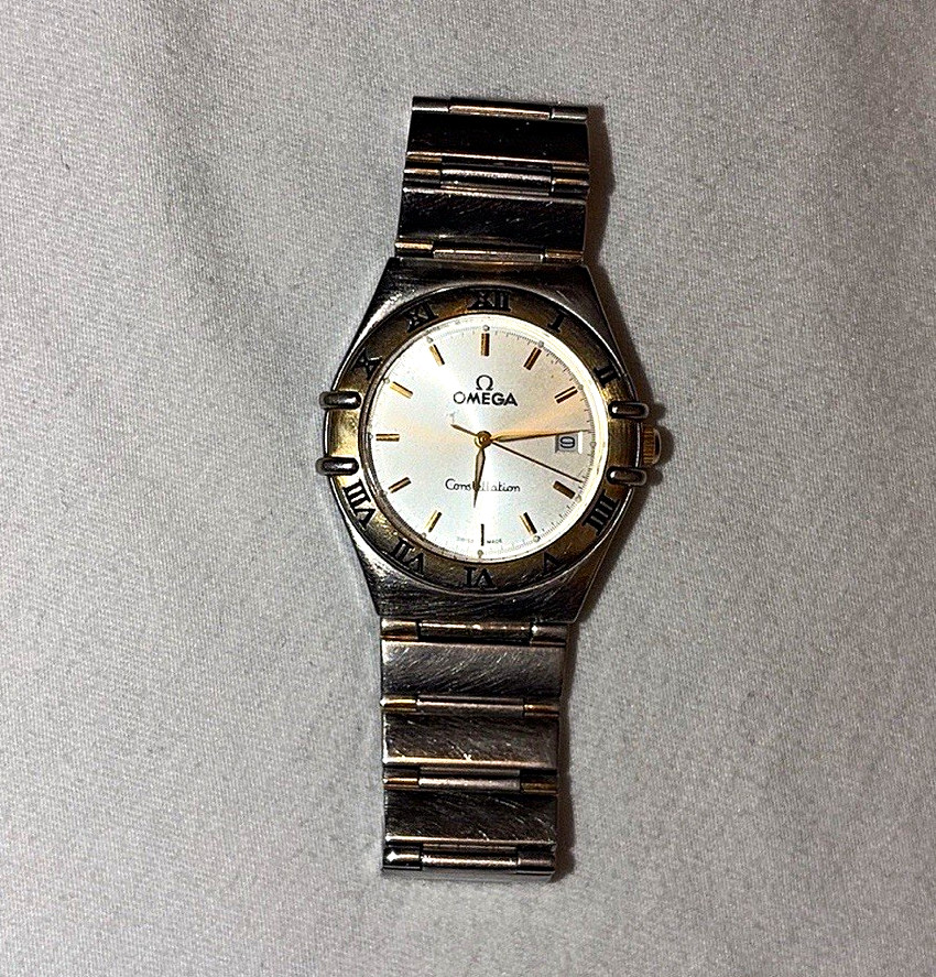 WOMENS-OMEGA Constellation Quartz Date 33mm White Dial Stainless Steel Bracelet