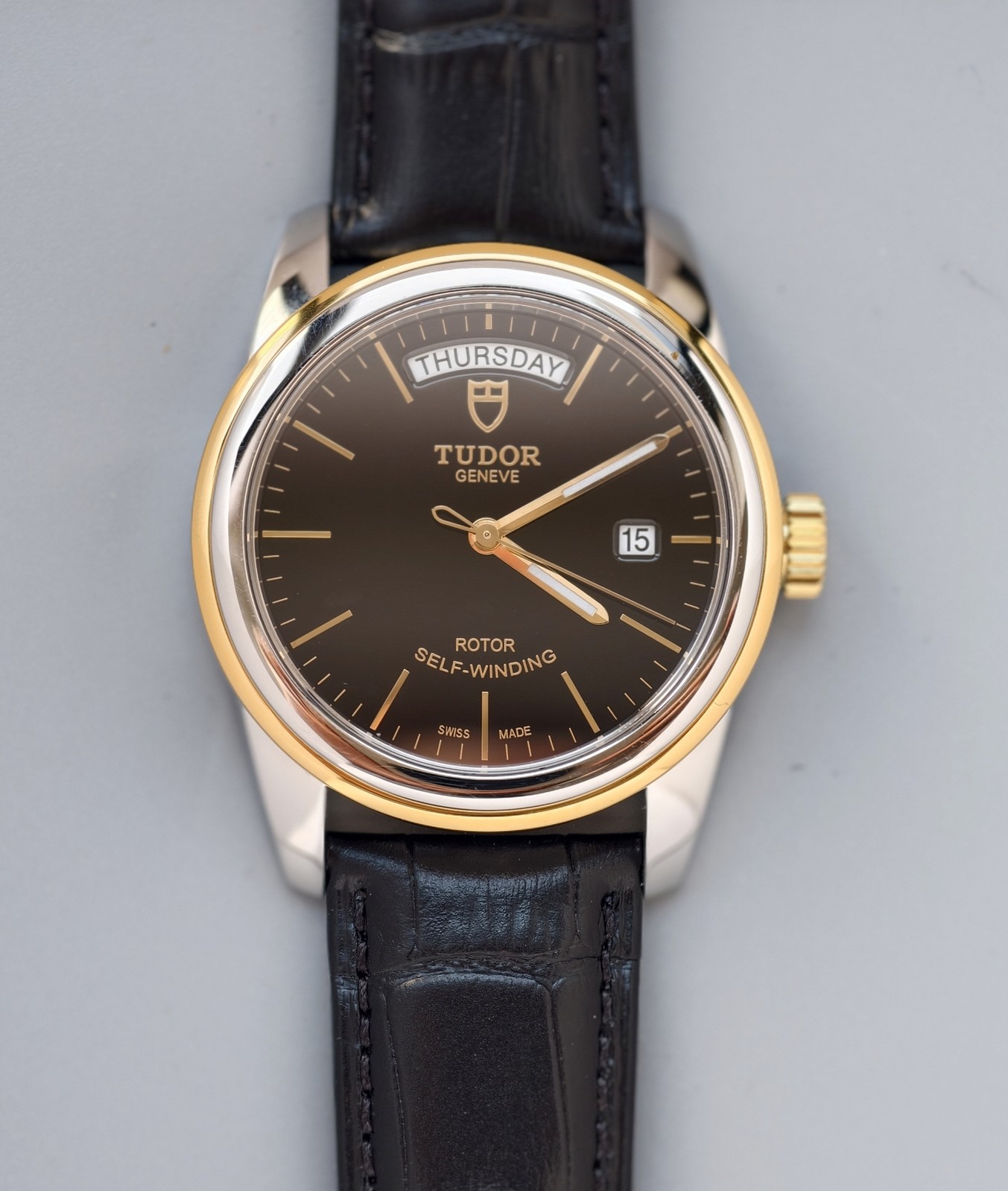 Tudor Black Dial Gilding Scale Glamour M56003 Men’s Watch Automatic 39mm Date
